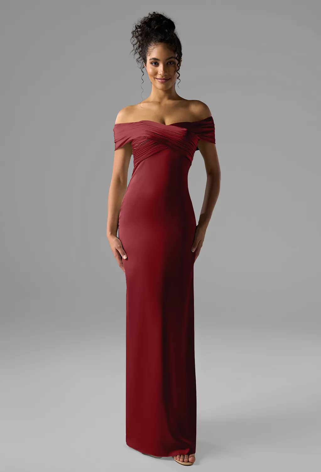 AW Meghan Burgundy  Cocktail Wedding Guest Dresses